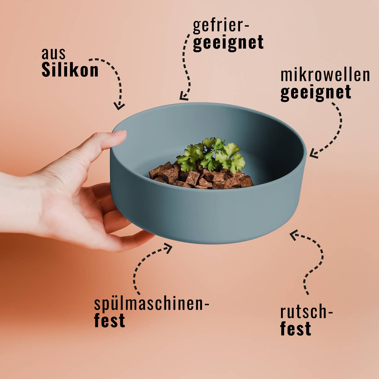 Csúszásmentes szilikon etetőtál kutyáknak és macskáknak