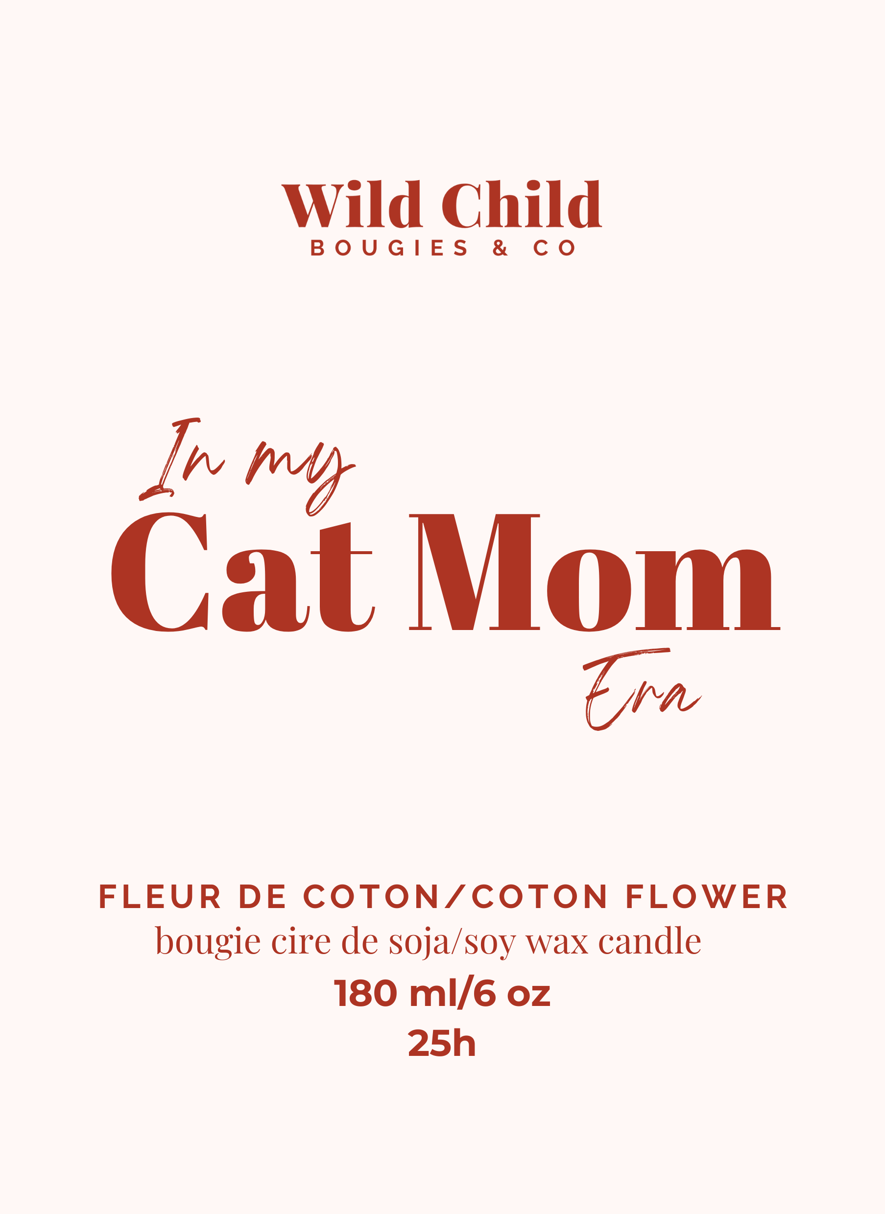 „Cat Mom Era” illatgyertya – szójaviaszból