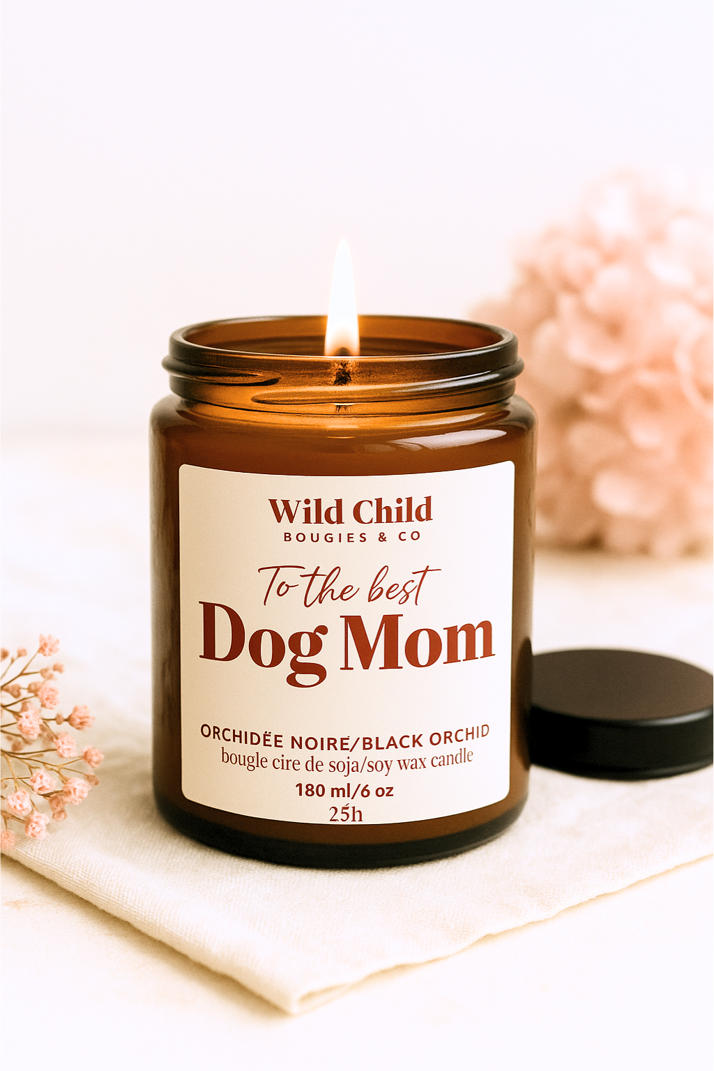 „Best Dog Mom” illatgyertya – szójaviaszból