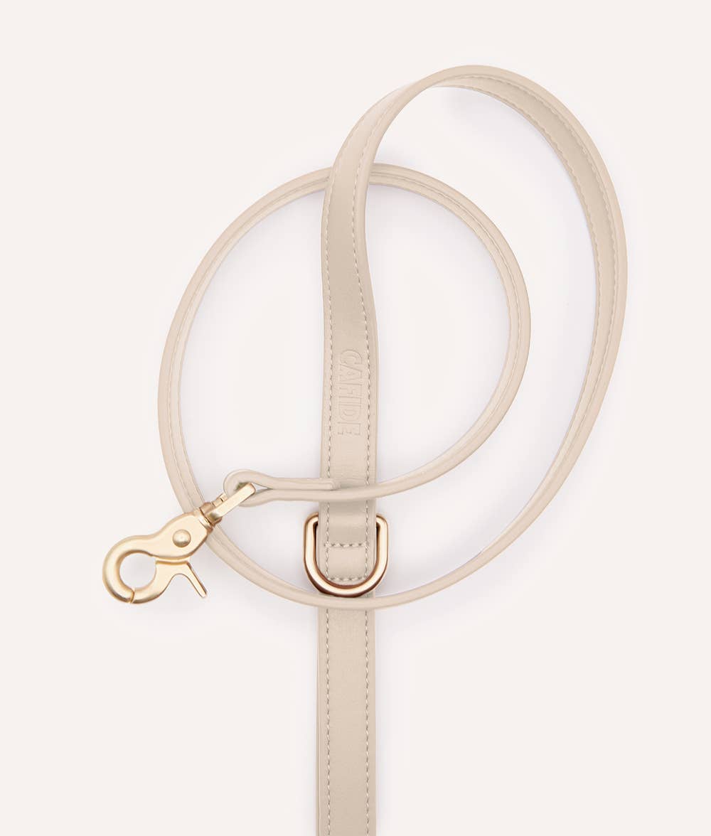 Jala többpozíciós póráz | Bézs vegán bőr